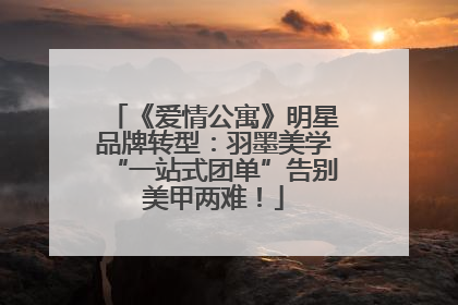 《爱情公寓》明星品牌转型：羽墨美学“一站式团单”告别美甲两难！