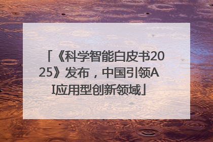 《科学智能白皮书2025》发布，中国引领AI应用型创新领域