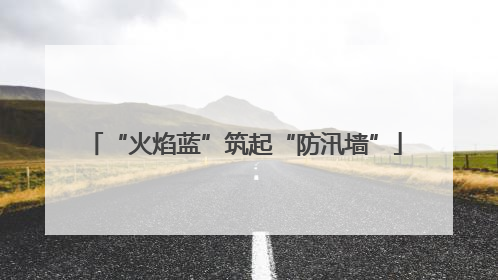 “火焰蓝”筑起“防汛墙”