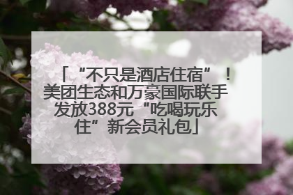 “不只是酒店住宿”！美团生态和万豪国际联手发放388元“吃喝玩乐住”新会员礼包