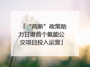 “两新”政策助力甘肃首个氢能公交项目投入运营