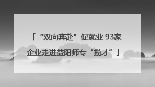 “双向奔赴”促就业 93家企业走进益阳师专“揽才”