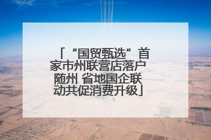“国贸甄选”首家市州联营店落户随州 省地国企联动共促消费升级