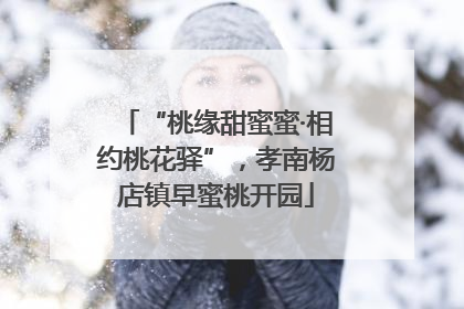 “桃缘甜蜜蜜·相约桃花驿”，孝南杨店镇早蜜桃开园