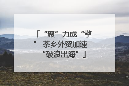 “聚”力成“擎” 茶乡外贸加速“破浪出海”