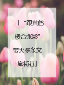 “跟黄鹤楼合张影”带火多条文旅街巷