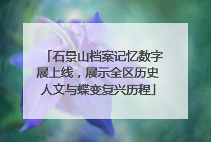 石景山档案记忆数字展上线，展示全区历史人文与蝶变复兴历程