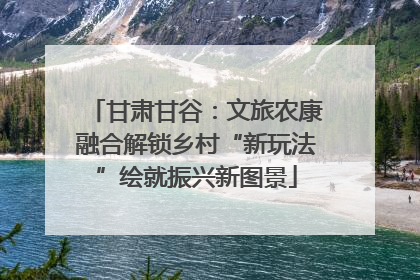 甘肃甘谷：文旅农康融合解锁乡村“新玩法”绘就振兴新图景