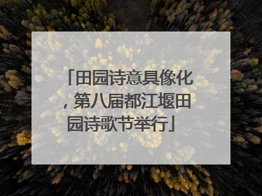 田园诗意具像化，第八届都江堰田园诗歌节举行
