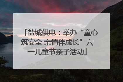 盐城供电：举办“童心筑安全 亲情伴成长”六一儿童节亲子活动