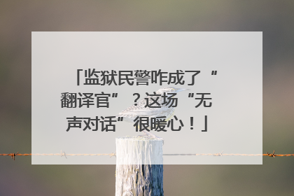 监狱民警咋成了“翻译官”？这场“无声对话”很暖心！