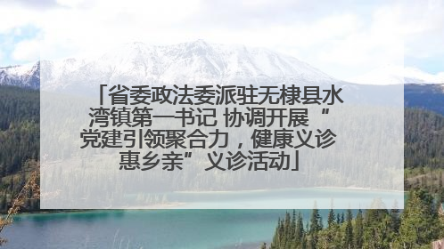 省委政法委派驻无棣县水湾镇第一书记 协调开展“党建引领聚合力，健康义诊惠乡亲”义诊活动
