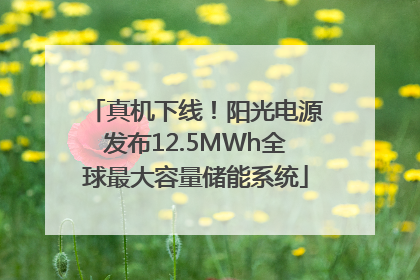 真机下线！阳光电源发布12.5MWh全球最大容量储能系统