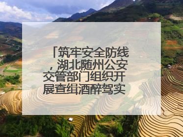筑牢安全防线，湖北随州公安交管部门组织开展查缉酒醉驾实战演练活动