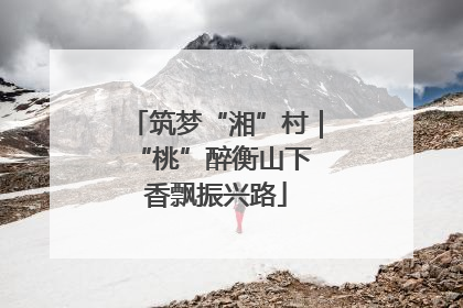 筑梦“湘”村｜“桃”醉衡山下 香飘振兴路