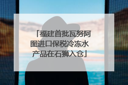福建首批瓦努阿图进口保税冷冻水产品在石狮入仓