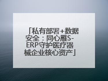 私有部署+数据安全：同心雁S-ERP守护医疗器械企业核心资产