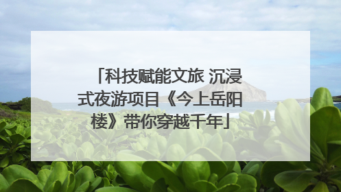 科技赋能文旅 沉浸式夜游项目《今上岳阳楼》带你穿越千年