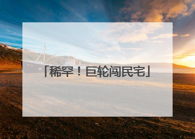 稀罕！巨轮闯民宅