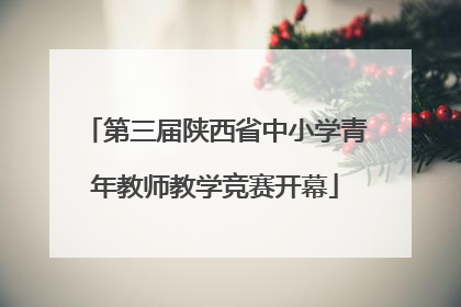 第三届陕西省中小学青年教师教学竞赛开幕