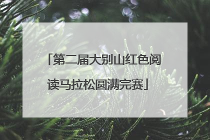 第二届大别山红色阅读马拉松圆满完赛