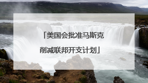 美国会批准马斯克削减联邦开支计划