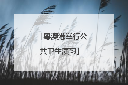 粤澳港举行公共卫生演习