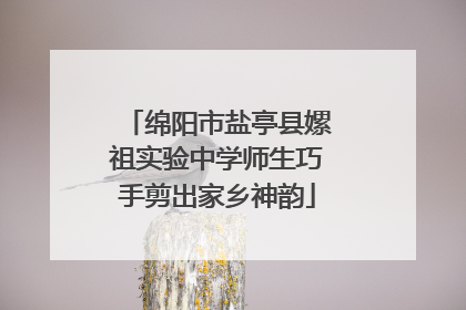 绵阳市盐亭县嫘祖实验中学师生巧手剪出家乡神韵