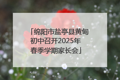 绵阳市盐亭县黄甸初中召开2025年春季学期家长会