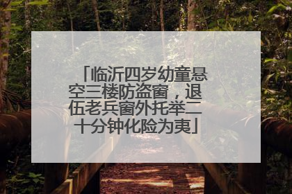 临沂四岁幼童悬空三楼防盗窗，退伍老兵窗外托举二十分钟化险为夷