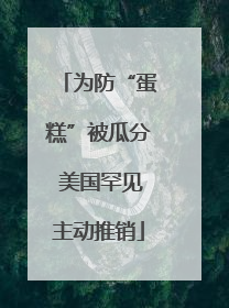 为防“蛋糕”被瓜分 美国罕见主动推销
