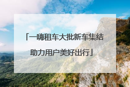 一嗨租车大批新车集结 助力用户美好出行