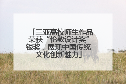 三亚高校师生作品荣获“伦敦设计奖”银奖，展现中国传统文化创新魅力
