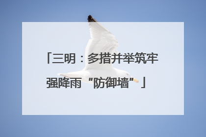 三明：多措并举筑牢强降雨“防御墙”