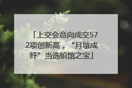 上交会意向成交572项创新高，“月壤成纤”当选镇馆之宝