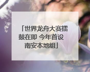 世界龙舟大赛擂鼓在即 今年首设南安本地组