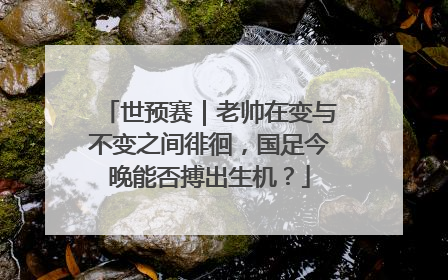 世预赛｜老帅在变与不变之间徘徊，国足今晚能否搏出生机？