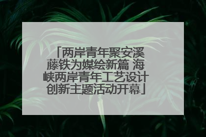 两岸青年聚安溪 藤铁为媒绘新篇 海峡两岸青年工艺设计创新主题活动开幕