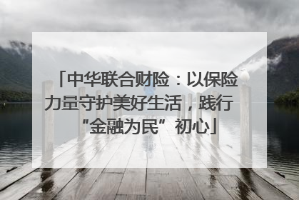 中华联合财险：以保险力量守护美好生活，践行“金融为民”初心