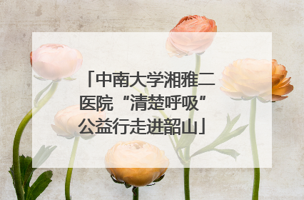 中南大学湘雅二医院“清楚呼吸”公益行走进韶山