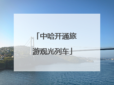 中哈开通旅游观光列车