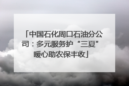 中国石化周口石油分公司：多元服务护“三夏” 暖心助农保丰收
