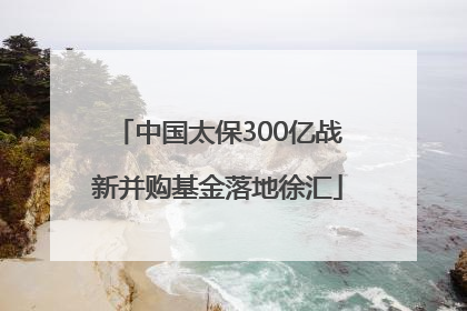 中国太保300亿战新并购基金落地徐汇