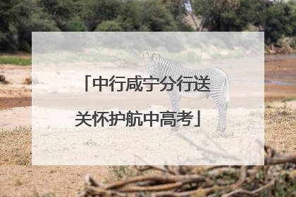 中行咸宁分行送关怀护航中高考