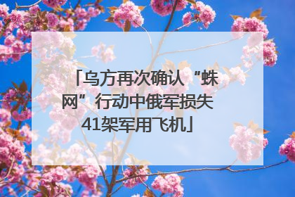 乌方再次确认“蛛网”行动中俄军损失41架军用飞机