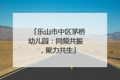 乐山市中区茅桥幼儿园：同频共振，聚力共生