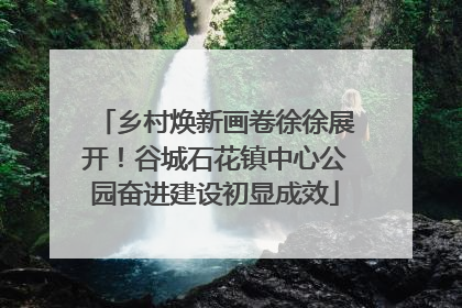乡村焕新画卷徐徐展开！谷城石花镇中心公园奋进建设初显成效