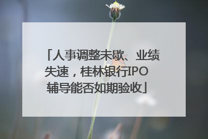 人事调整未歇、业绩失速，桂林银行IPO辅导能否如期验收