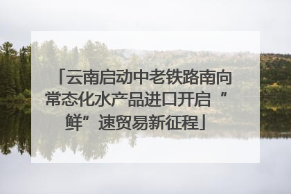 云南启动中老铁路南向常态化水产品进口开启“鲜”速贸易新征程