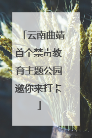 云南曲靖首个禁毒教育主题公园邀你来打卡